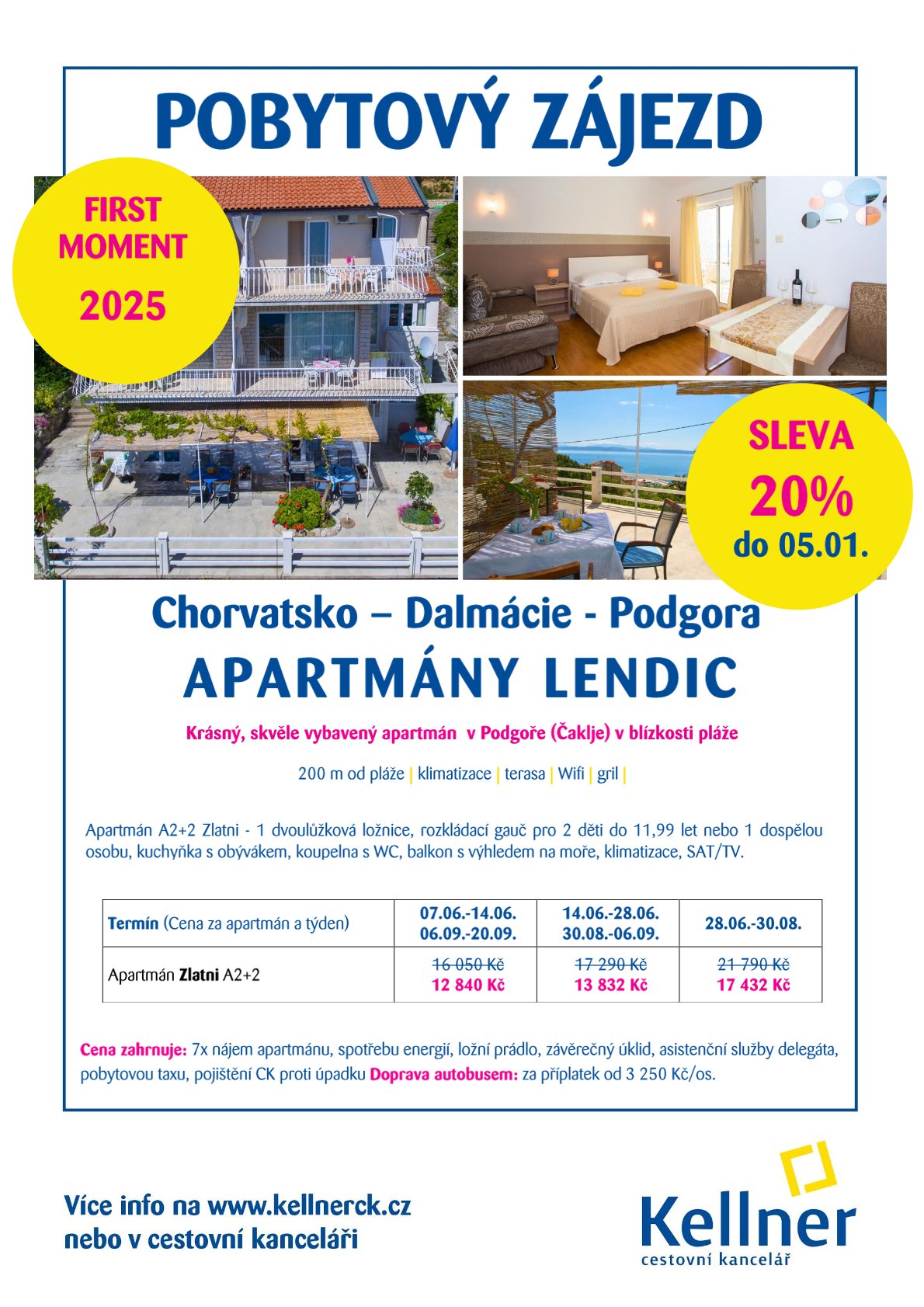 01. Chorvatsko - Podgora - Apartmány Lendić - FM